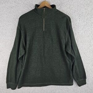Red Head Green 1/4 Zip Mock Neck Pullover Sweatshirt Men's Size XL Gorpcore Warm